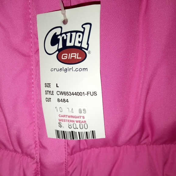 Ladies Cruel Girl Reversible Puffed Jacket Vest - Picture 4 of 9